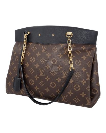 Louis Vuitton Pallas Shopper Monogram Noir Black 2016 Size 33x11x27