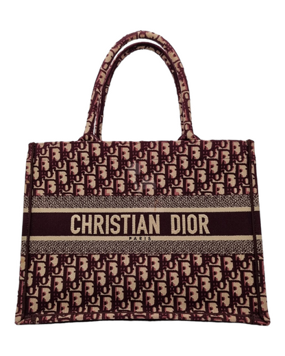 Dior Oblique Book Tote Burgundy 2019 Size 36x17x27