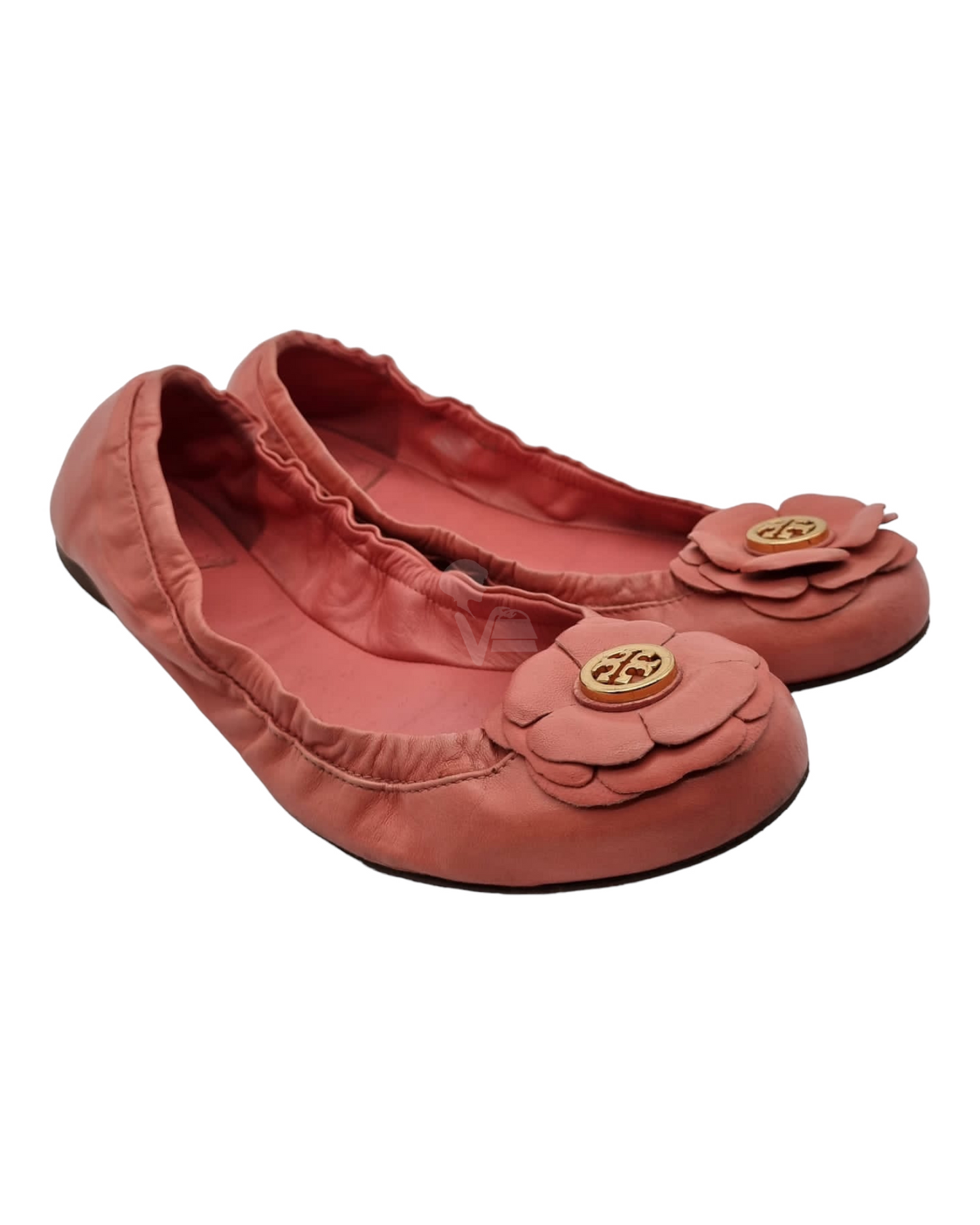 Tory Burch Ballerina Flat Shoes Flower Size 8M/25