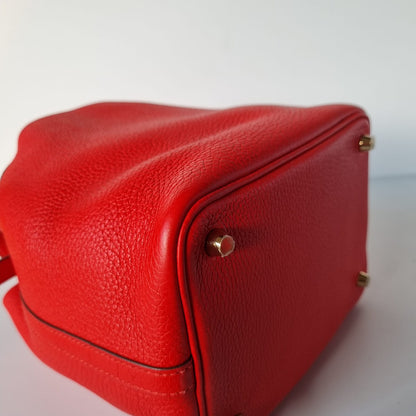 Hermes Picotin 18 Red Tomato Clemence #Y 2020 Size 18x13x18