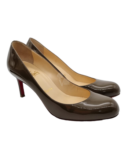 Christian Louboutin Patent Heels Olive Size 36,5/24