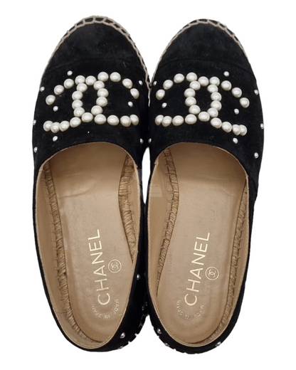 Chanel Espadrilles Pearl Size 39/25