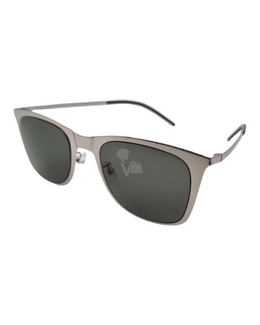 Yves Saint Laurent Slimetal Sunglasses Black Silver Frame