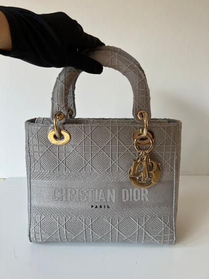 Dior Lady Dior Medium Stone Lite Embroidered 2020 Size 24x12x20