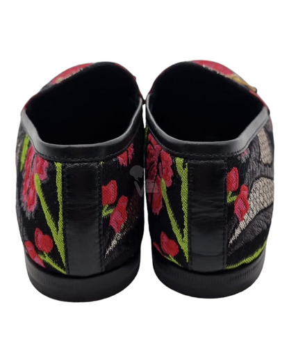 Gucci Jordan Brocade Loafers Flower