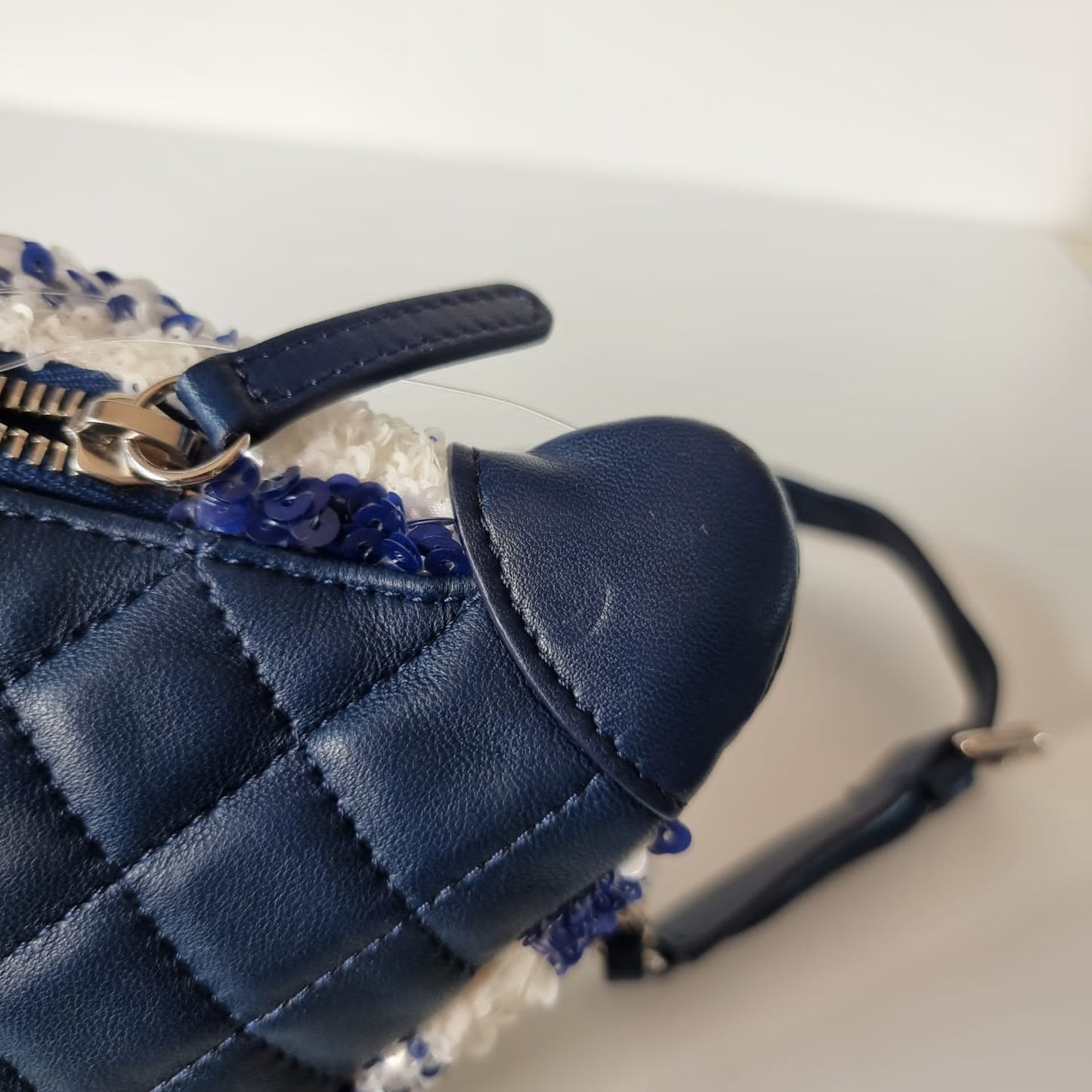 Chanel Belt Bag Sequin Blue & White #27