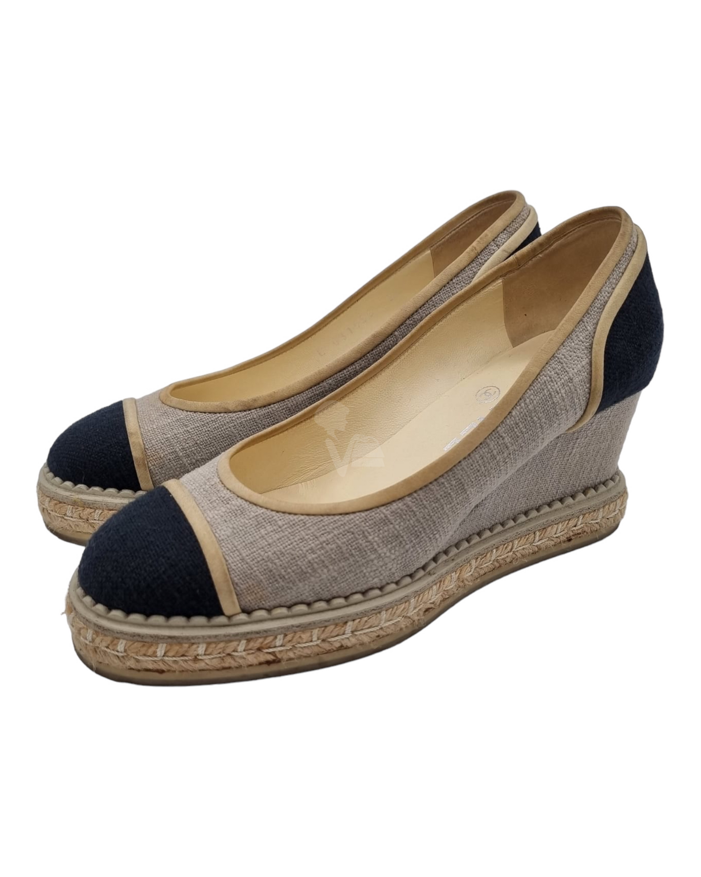 Chanel Espa Wedges Grey Blue