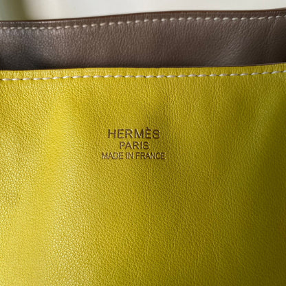 Hermes Sens Etoupe Lime Clemence Leather #O 2011