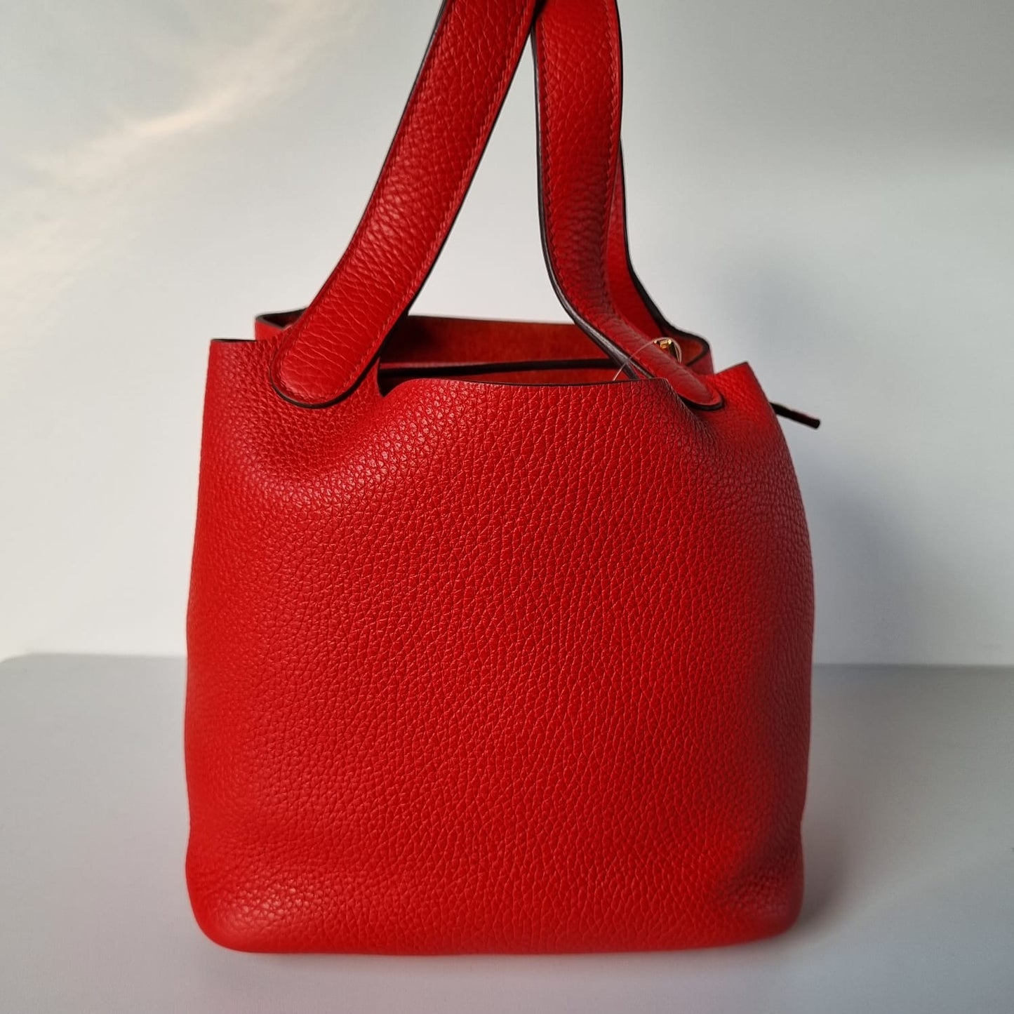 Hermes Picotin 18 Red Tomato Clemence #Y 2020 Size 18x13x18