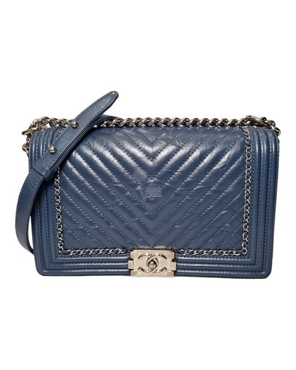 Chanel Boy Jumbo Blue #24