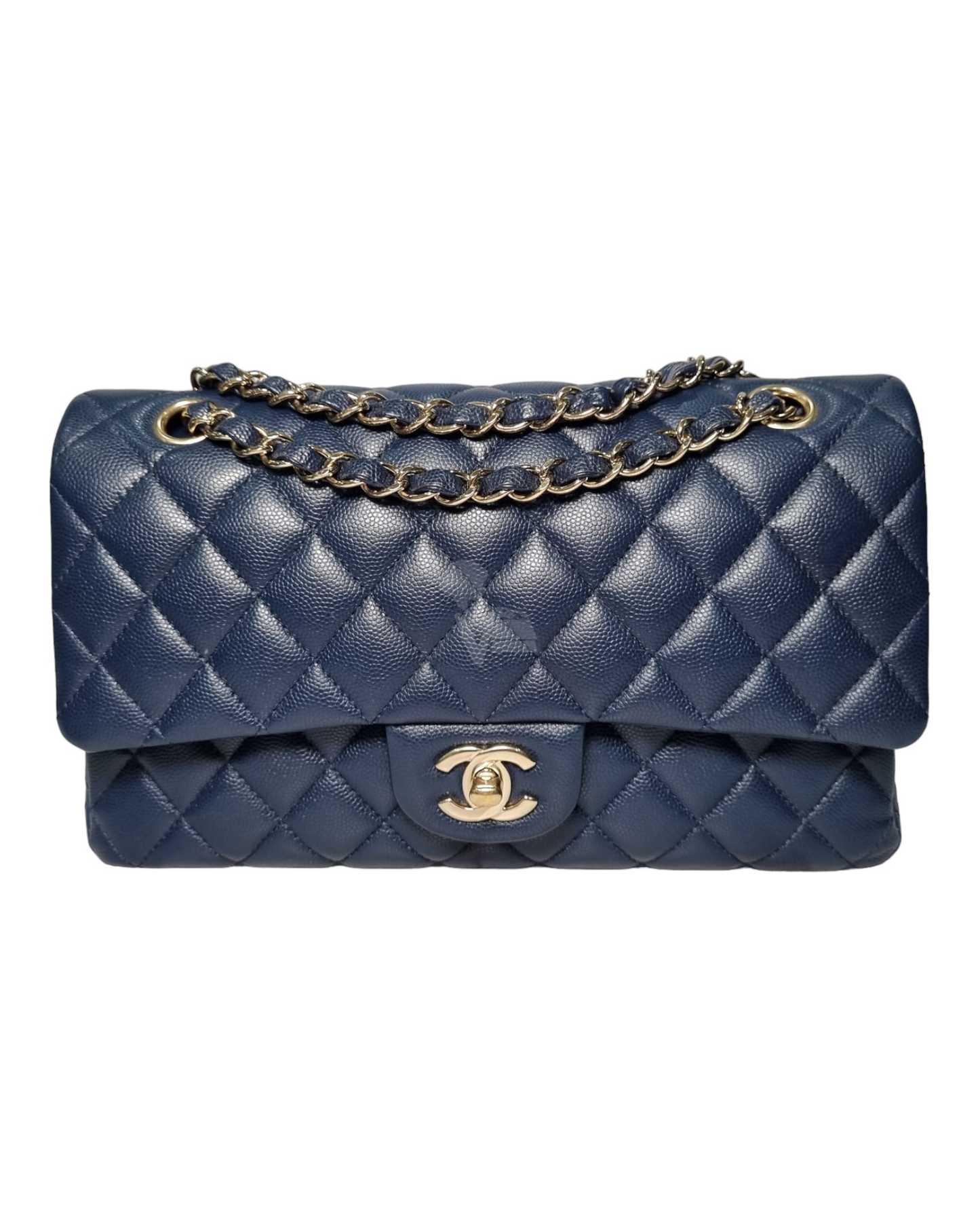 Chanel Classic Dark Blue Caviar #24