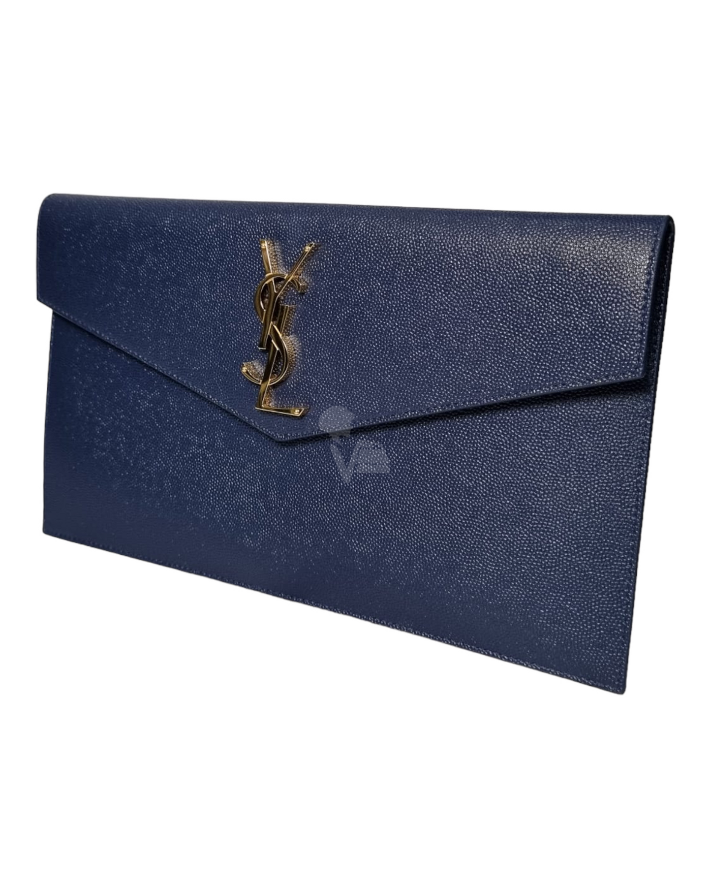 Yves Saint Laurent Uptown Pouch Navy GHW