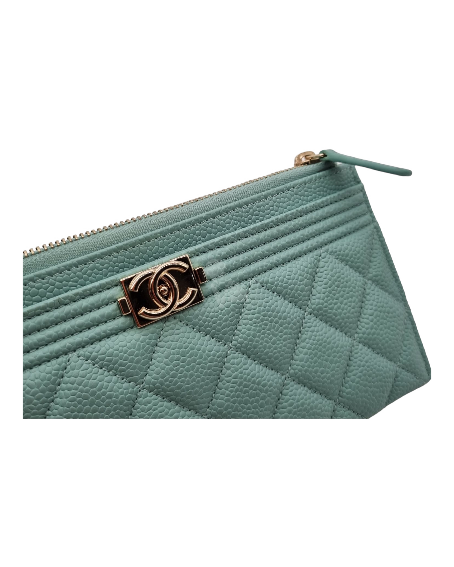 Chanel Mulfunction Wallet Turquois Caviar #29