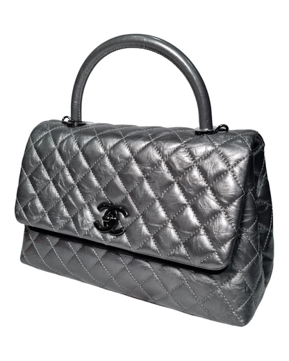 Chanel Coco Handle Medium Mettalic Aged Calfskin RHW #29