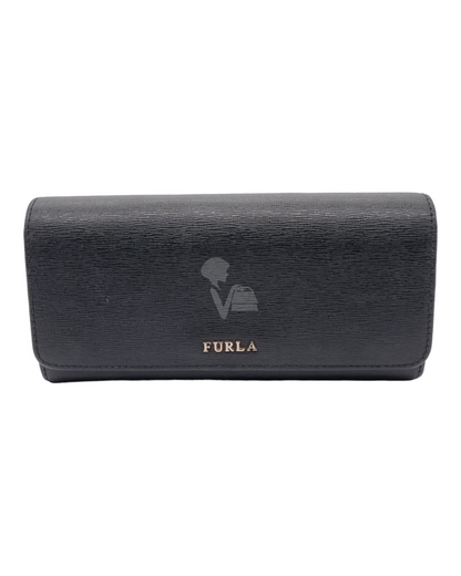 Furla Long Wallet Black Size 20x10