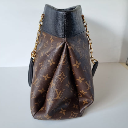 Louis Vuitton Pallas Shopper Monogram Noir Black 2016 Size 33x11x27