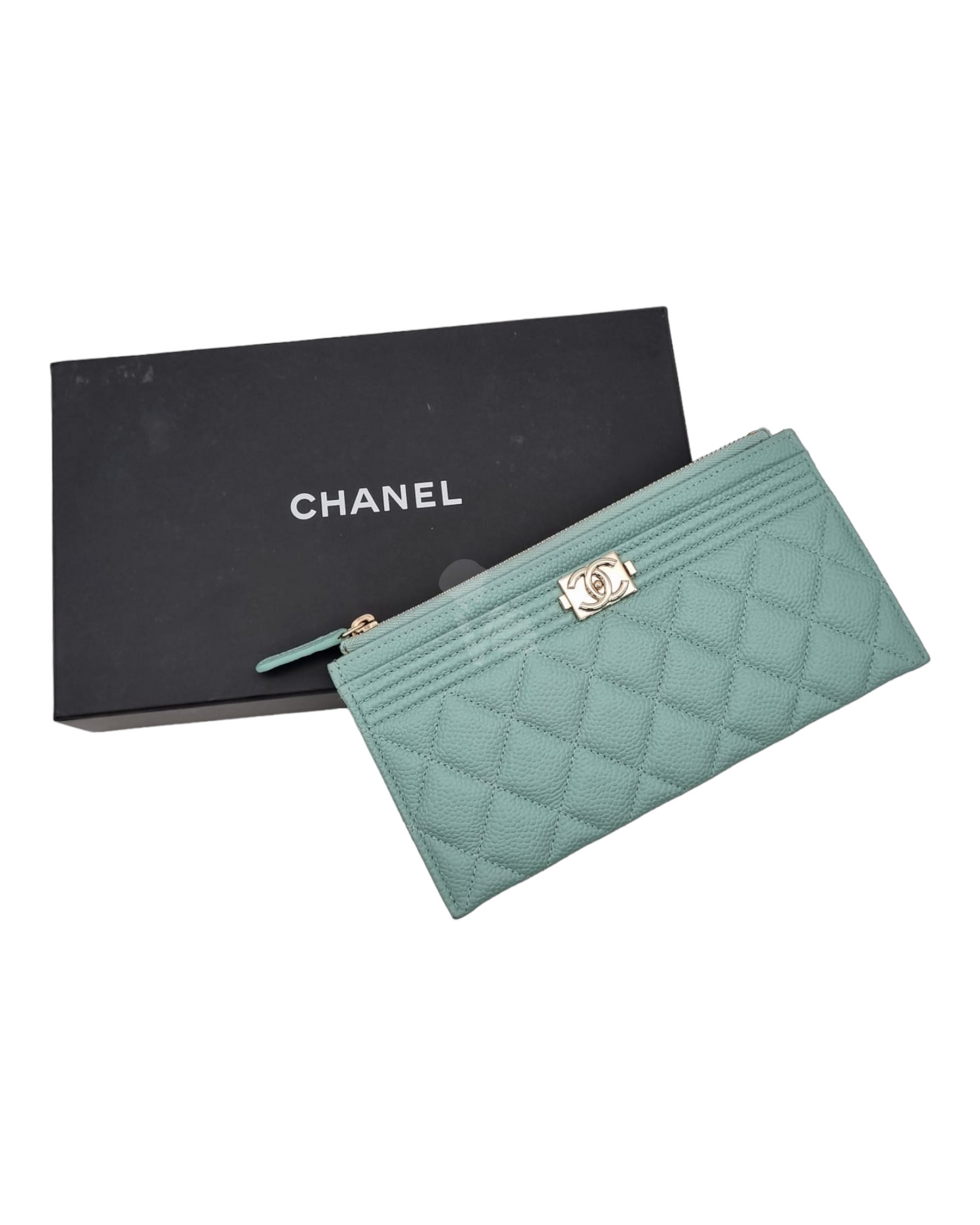 Chanel Mulfunction Wallet Turquois Caviar #29