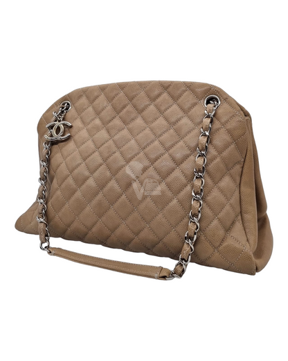 Chanel Mademoiselle Beige Caviar SHW #15 Size 33x15x25