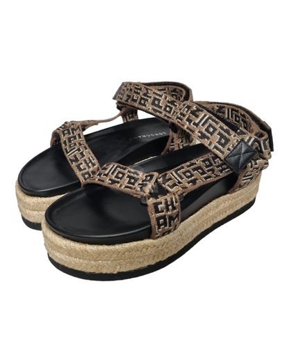 Longchamp Sandal Strap Logo Black