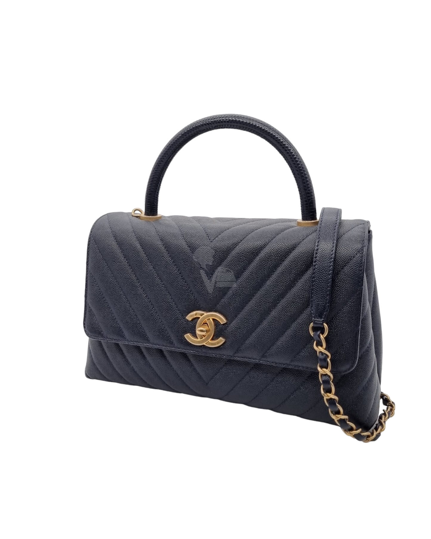 Chanel Coco Handle Caviar Navy #26