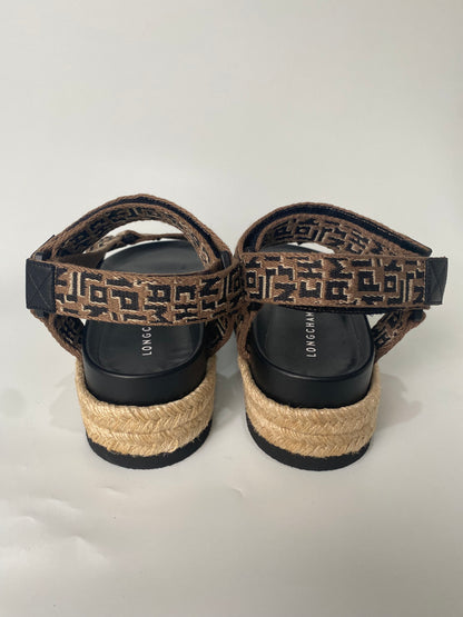 Longchamp Sandal Strap Logo Black