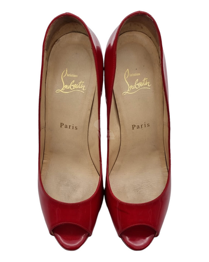 Christian Louboutin Yolanda 120 Patent Calf Red Size 39/25