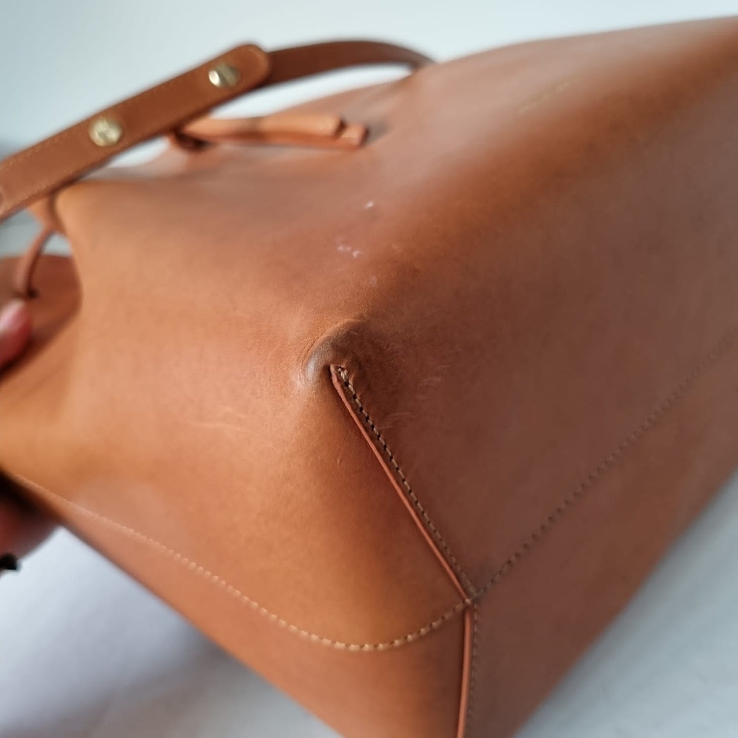 Mansur Gavriel Bucket Bag Tan Size 23x15x30