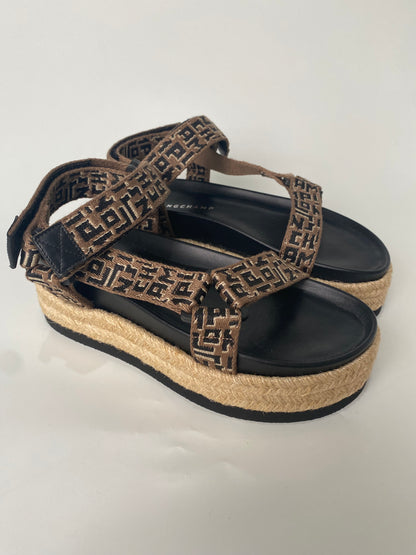 Longchamp Sandal Strap Logo Black