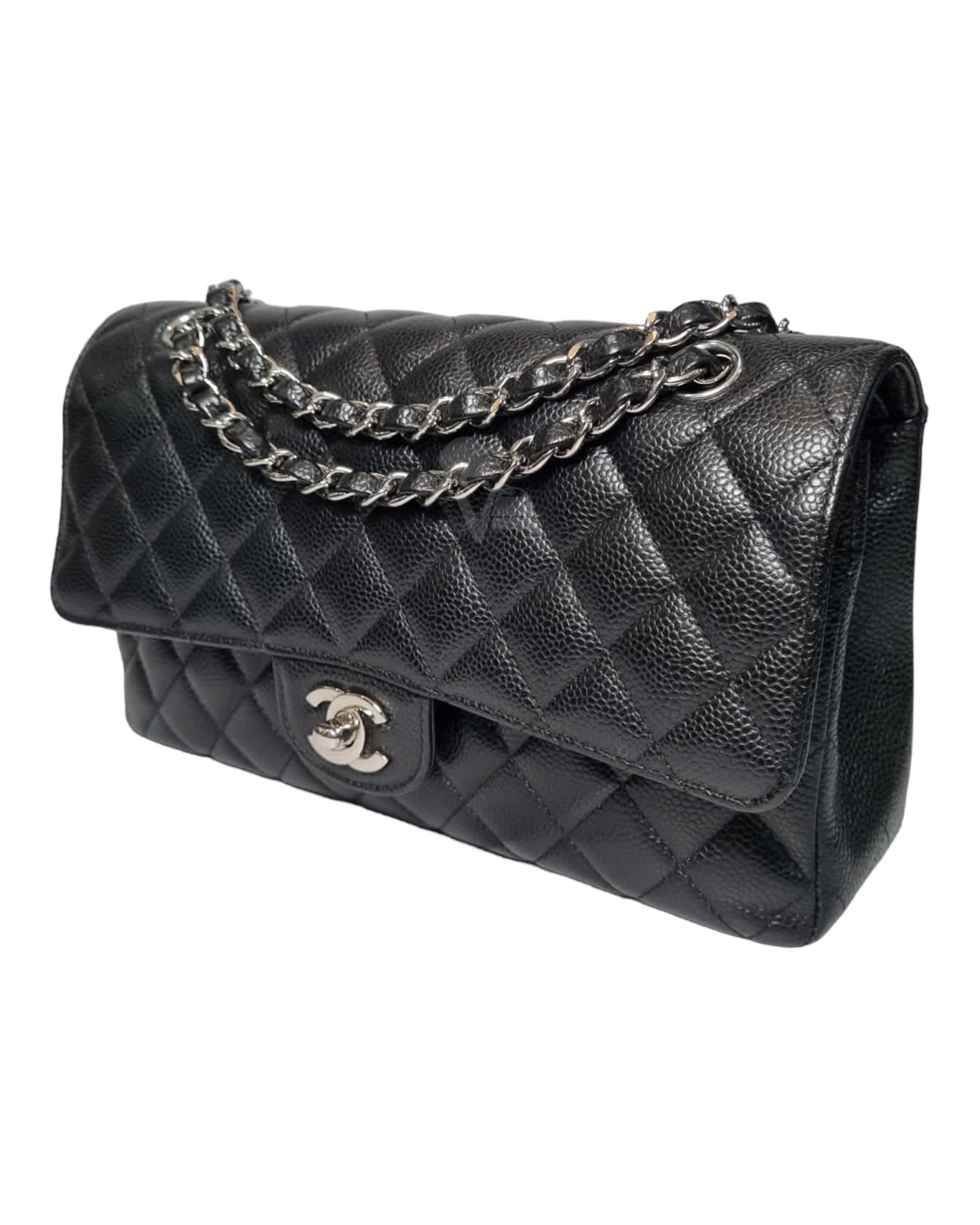 Chanel Classic Medium Caviar Quilted Black SHW #23