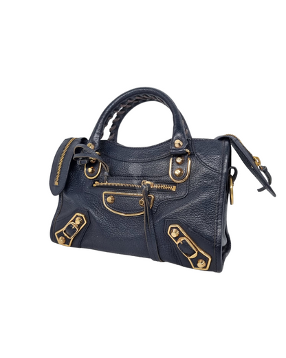 Balenciaga Mini City Dark Navy Edge GHW #E 2015