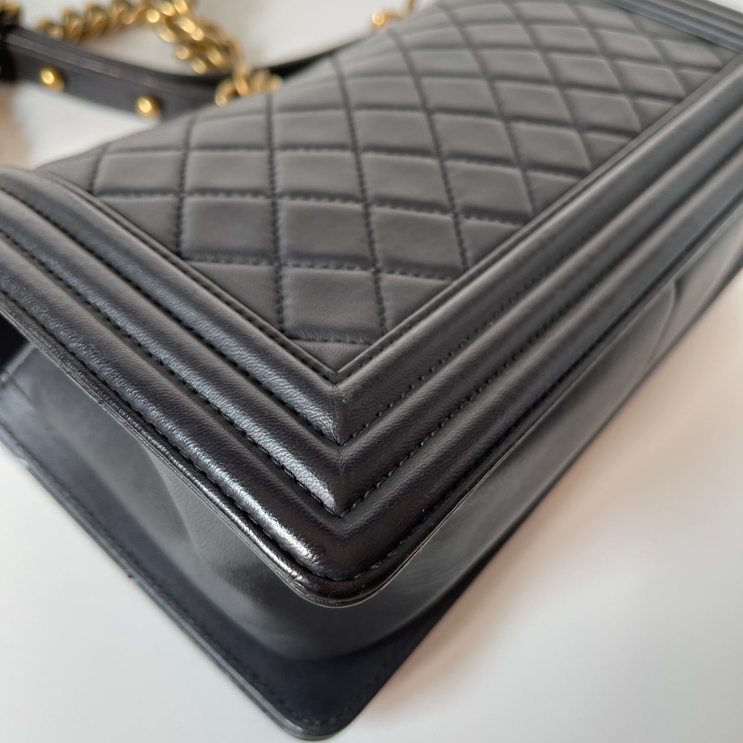 Chanel Boy Black GHW Lambskin #21