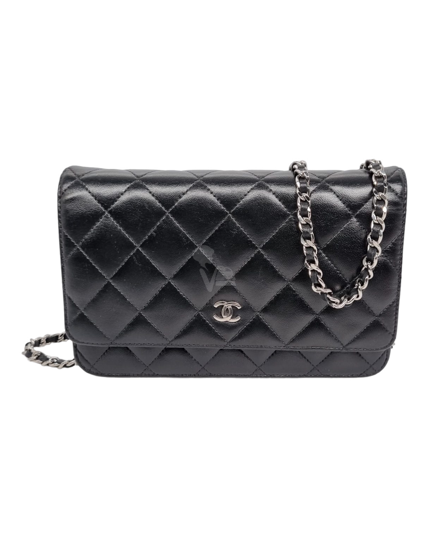 Chanel WOC Lambskin Black SHW #17 Size 19x14