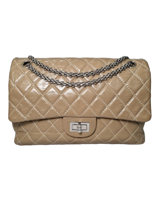 Chanel Reissue Classic Quilted Leather Flap Bag Dark Beige #12