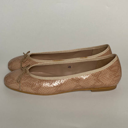 French Sole Ballerina Flat Pink Poudre