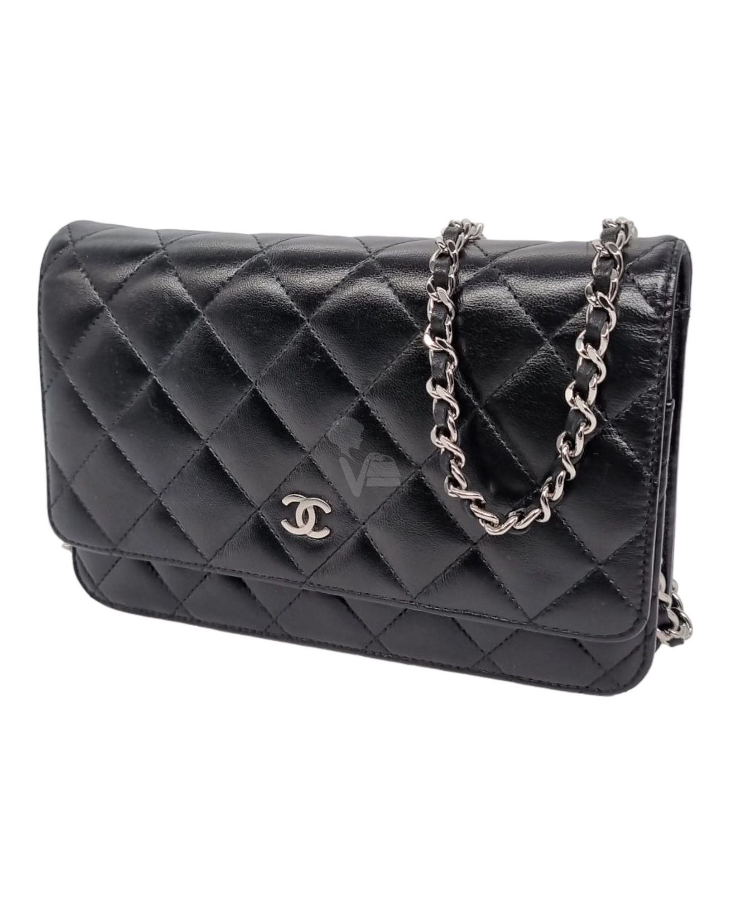 Chanel WOC Lambskin Black SHW #17 Size 19x14