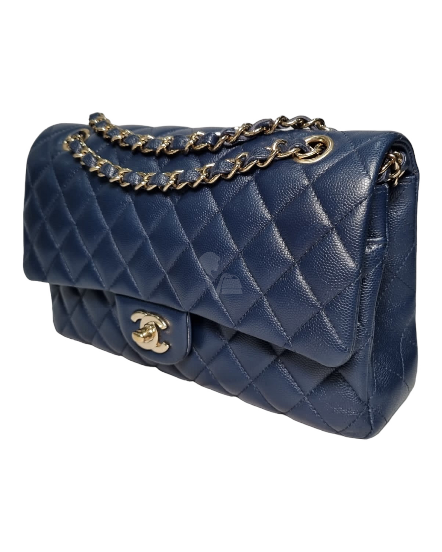 Chanel Classic Dark Blue Caviar #24