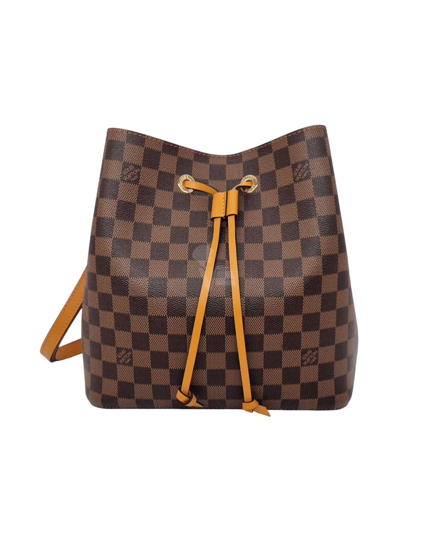 Louis Vuitton NeoNoe MM Damier Ebene Safran 2022 CHIP Size 25x17x25