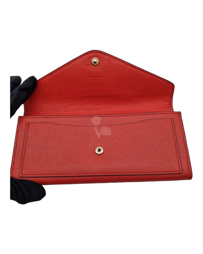 Coach Long Wallet Red Size 19x8