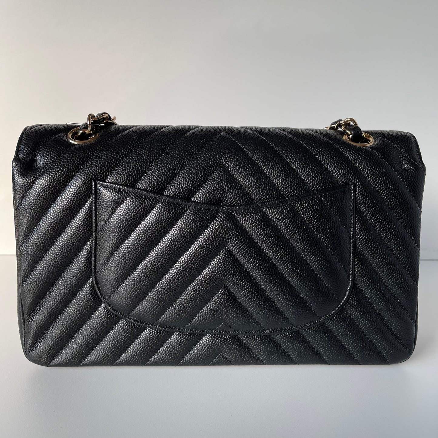 Chanel Chevron Classic Medium GHW Double Flap #30