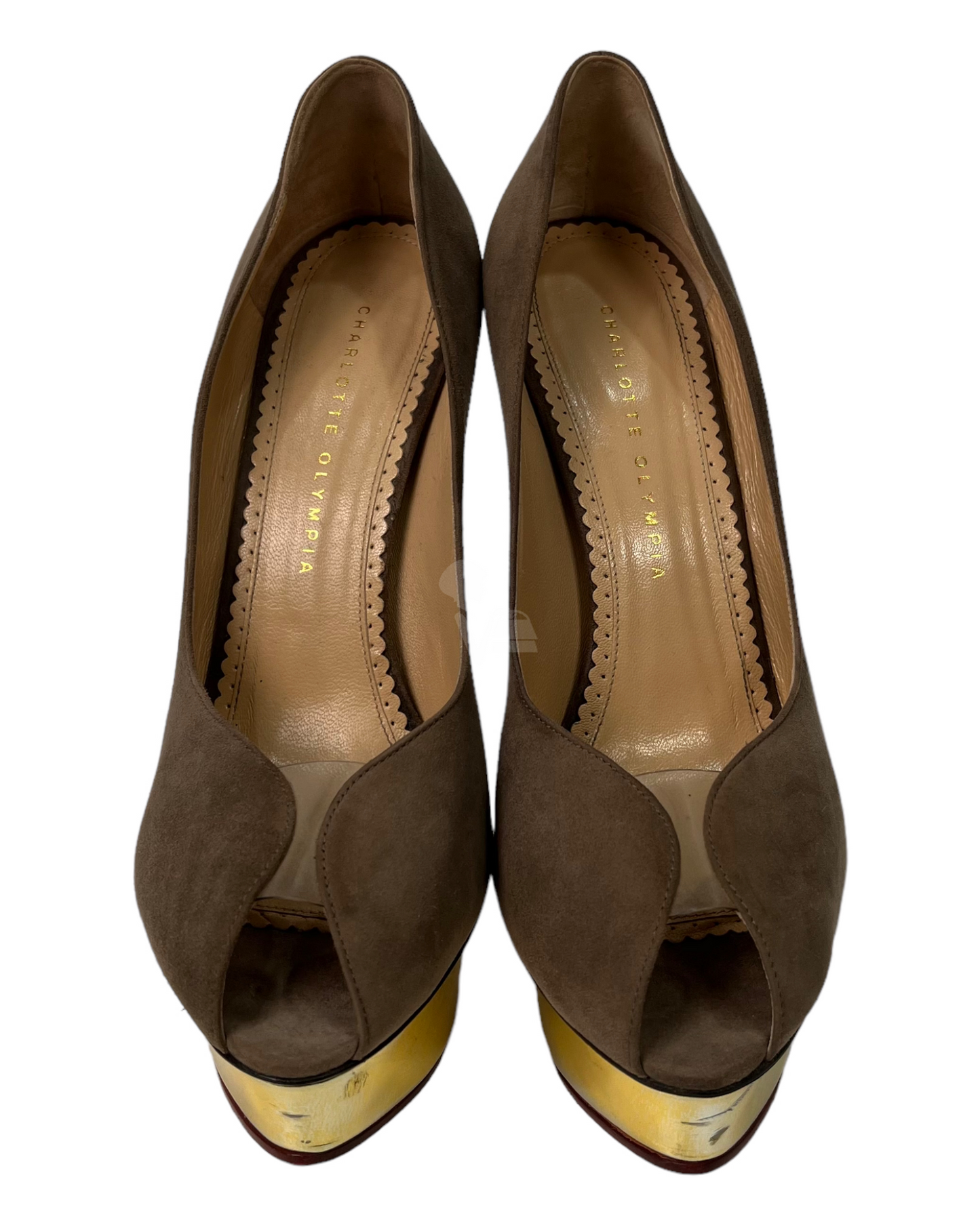 Charlotte Olympia Heels Etoupe Size 39,5/26