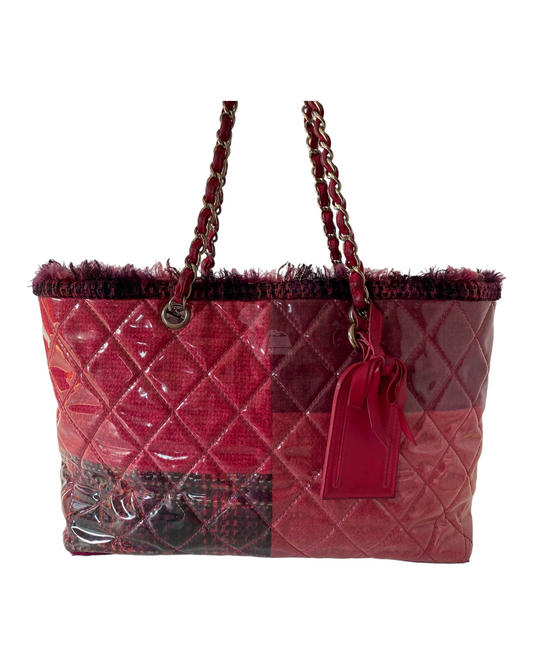 Chanel Funny Tweed Patente Tote Bag Multicolor #13