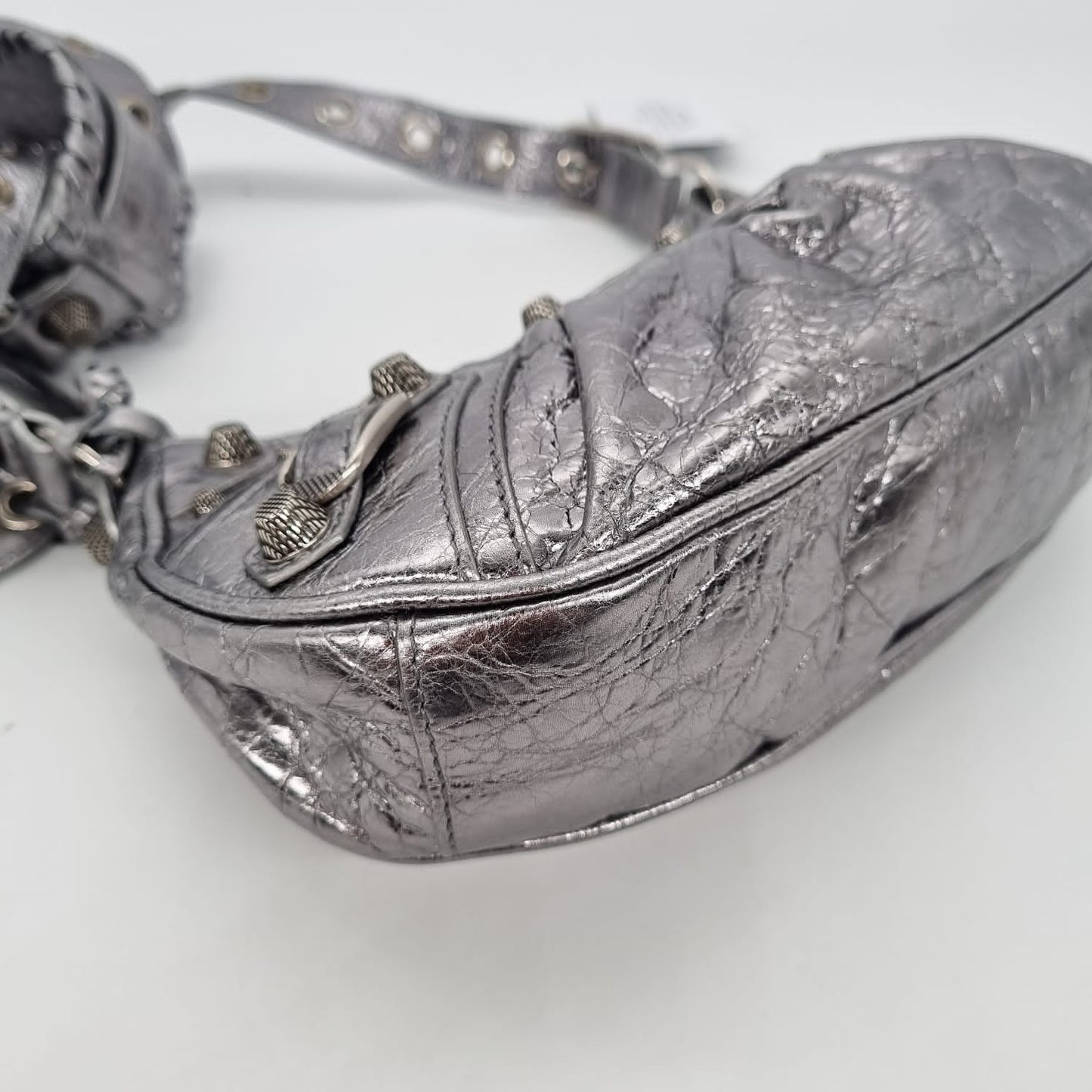 Balenciaga Le Cagole XS Silver Metallic SHW #R 2022