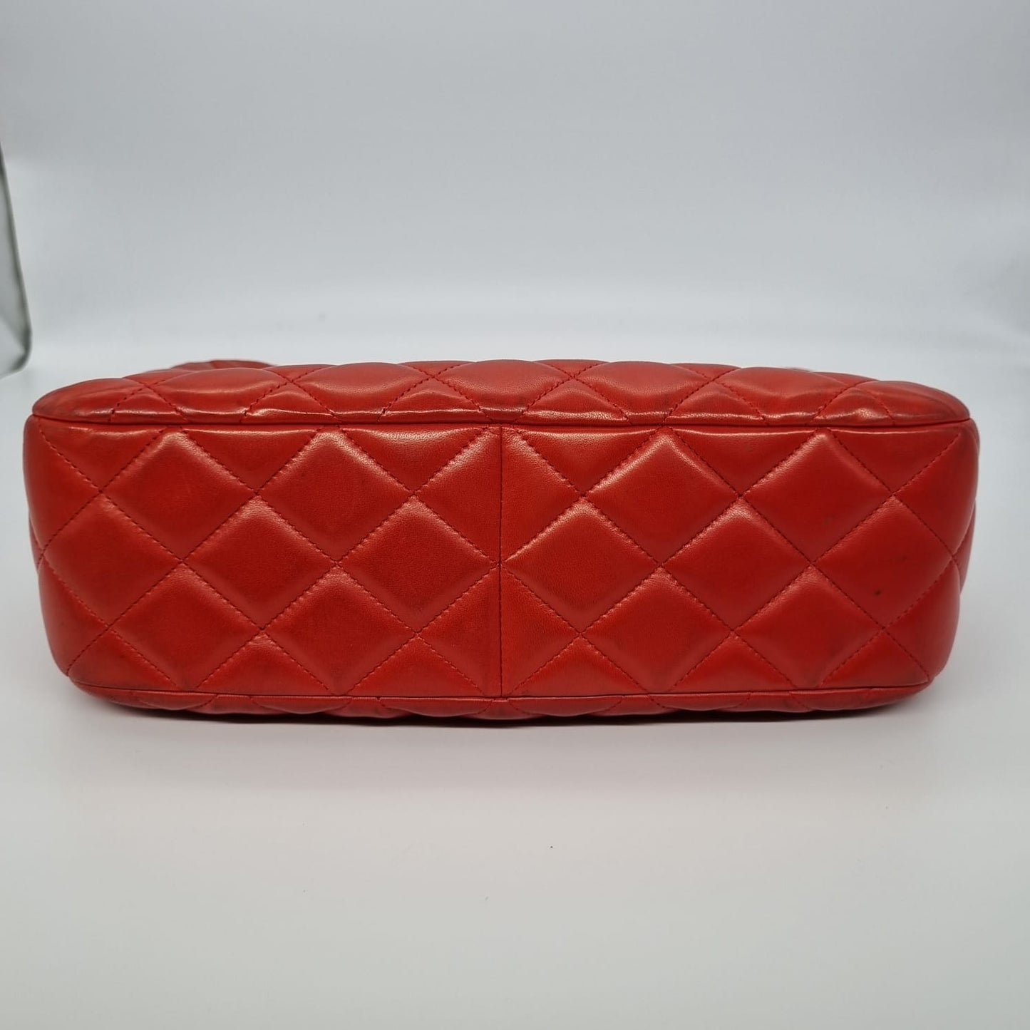 Chanel Camera Bowling Lamb Red Coral SHW #15