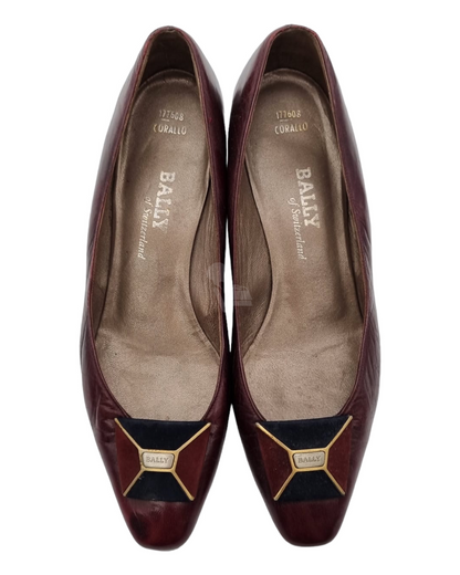 Bally Heels Burgundy