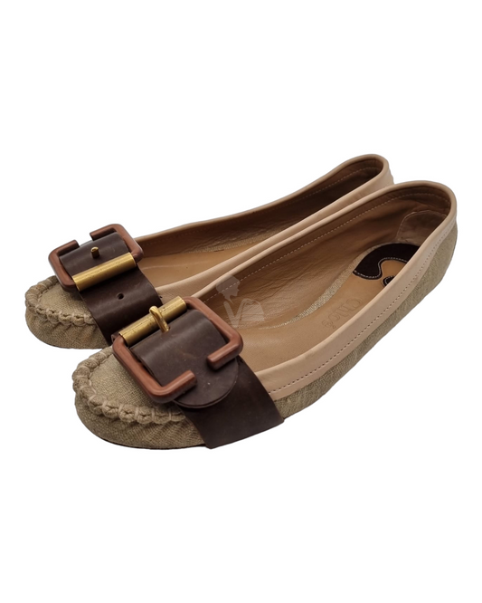 Chloe Paddington To Loafers Balet Flat Beige Size 38,5/24,5