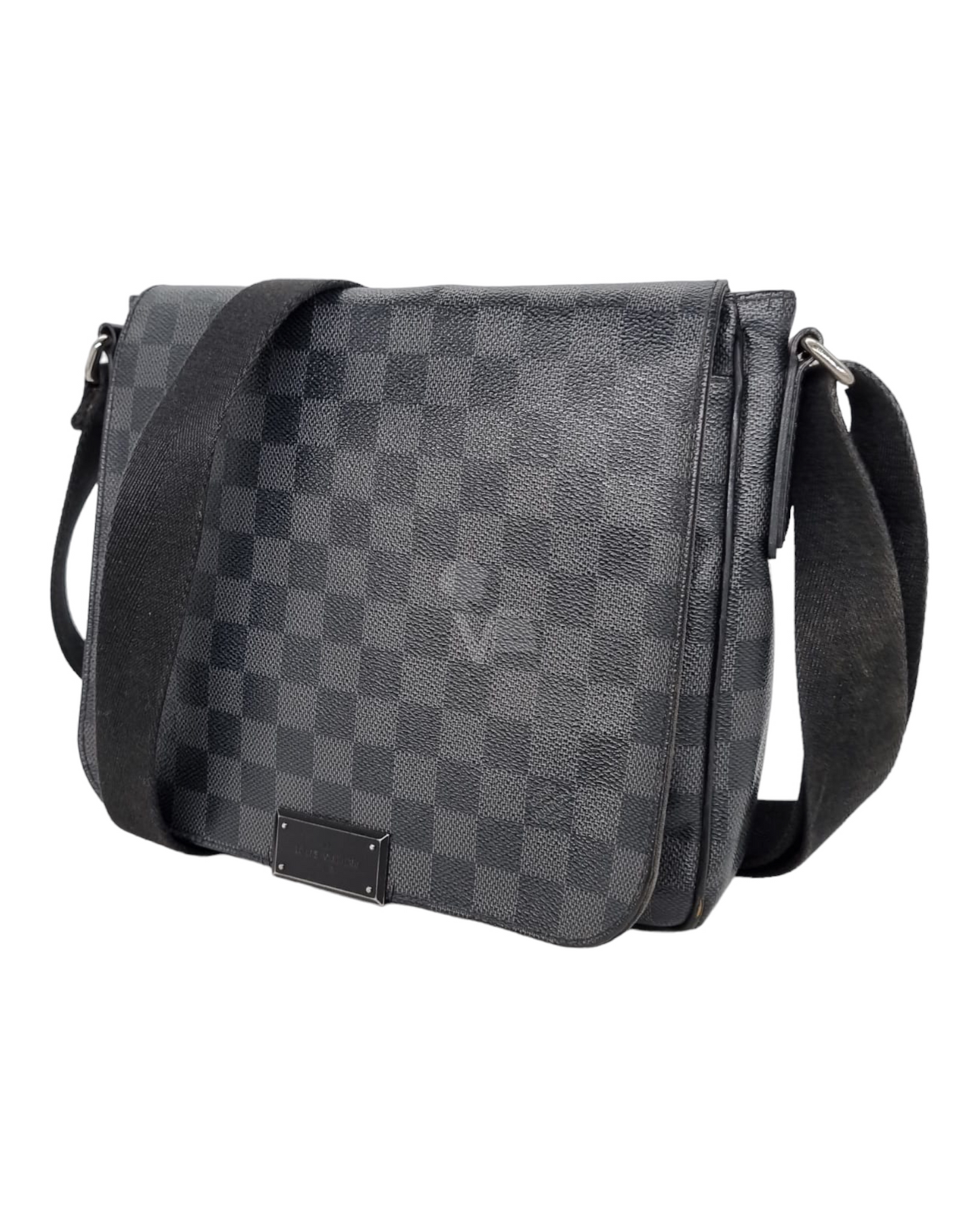 Louis Vuitton Damier Graphite Renzo Messenger Bag 2013 Size 24x6x25