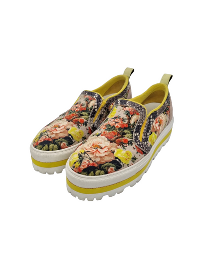 MSGM Slip On Yellow with Floral Size 37/24