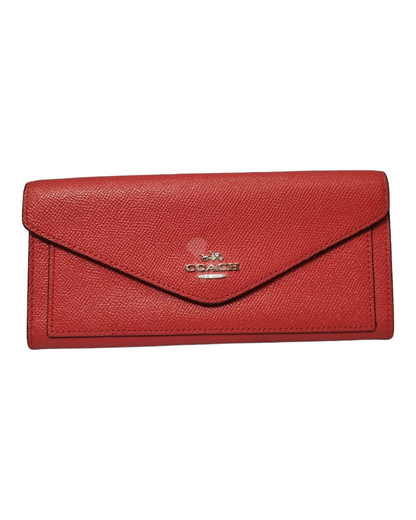 Coach Long Wallet Red Size 19x8