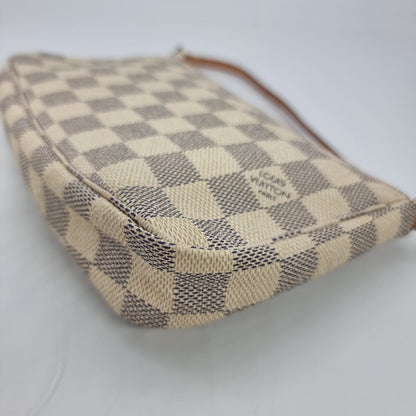 Louis Vuitton Pochette Damier Azur 2009 Size 22x4x13