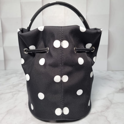 Balenciaga Wheet Drawstring Bucket Bag XS Polka #T